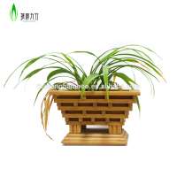 Wholesale eco-friendly mini bamboo wooden flower pot