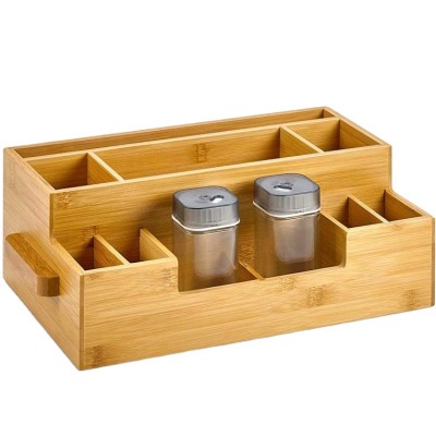 Natural Bamboo handmade Kitchen Accessories Storage Organizer Holders