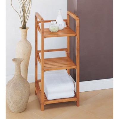 3 tier beautiful bamboo bathroom corner shelf