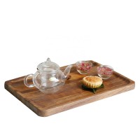 Eco-Friendly Home Hotel Breakfast Fruit Coffee Decorative Display Storage Acacia Wood Serving Tray