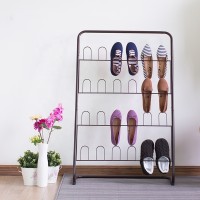 Freestanding Metal Shoes Rack 12 Pairs Shoes Storage Rack