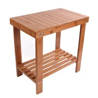 Bamboo Shower Stool,  Natural Bamboo Spa Bench