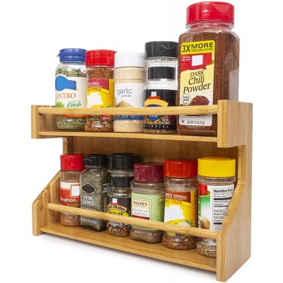 2 Tier Standing Kitchen Use Spice Rack Storage Box