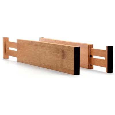 Non-slip Bamboo Adjustable Drawer Divider for Kitchen Livingroom Storage