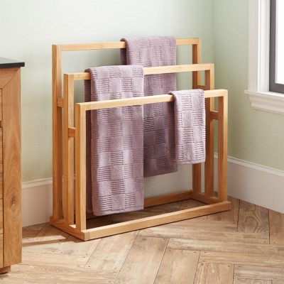 fuboo wood bathroom towel rack