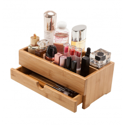 Bamboo makeup storage Organizer